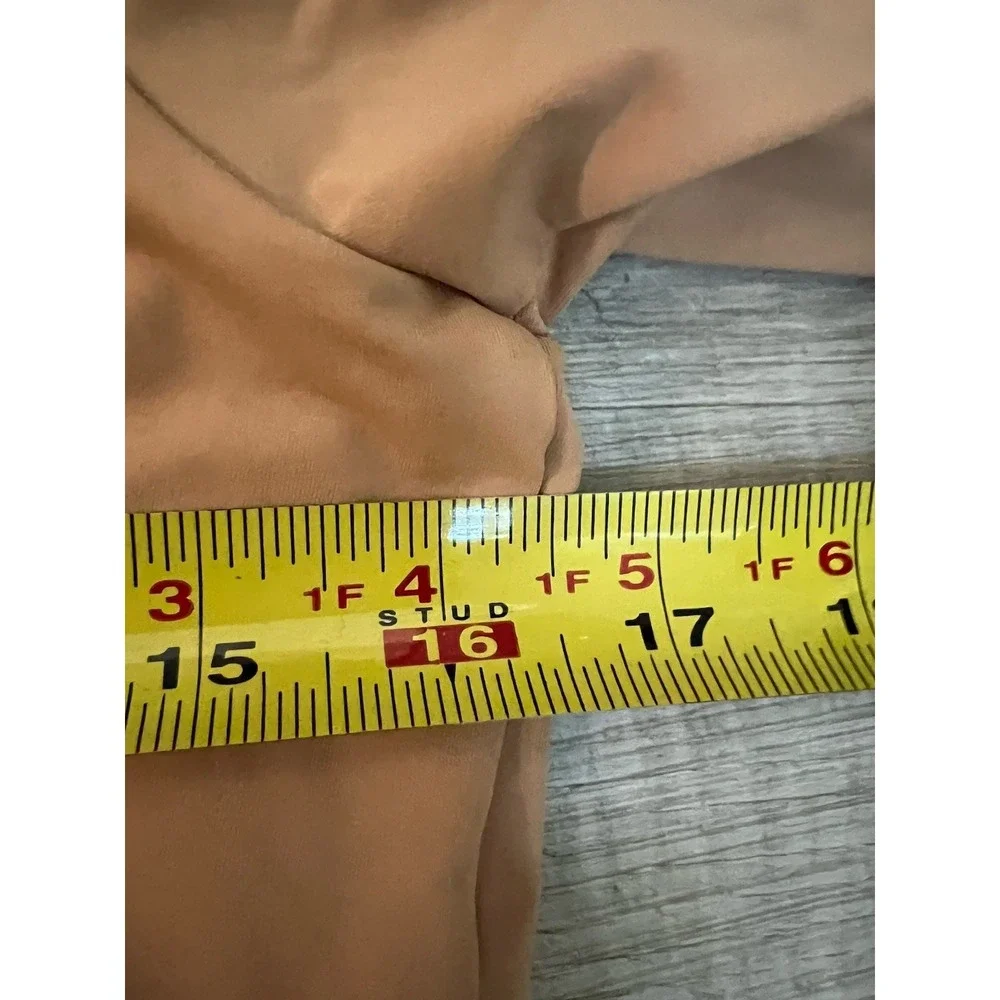 NWT SKIMS Recycled Swim Long Sleeve Shrug Plunge Swim Top Ochre Size L